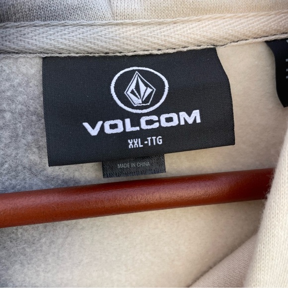 VOLCOM Men’s Black Cream Tie Dye Hoodie Sweatshirt Size XXL - Picture 3 of 11